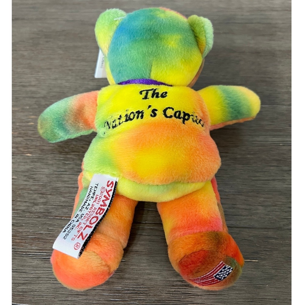 Symbollz Washington DC Panda Teddy Bear Plush Rainbow Souvenir Nations Capital - Picture 5 of 6